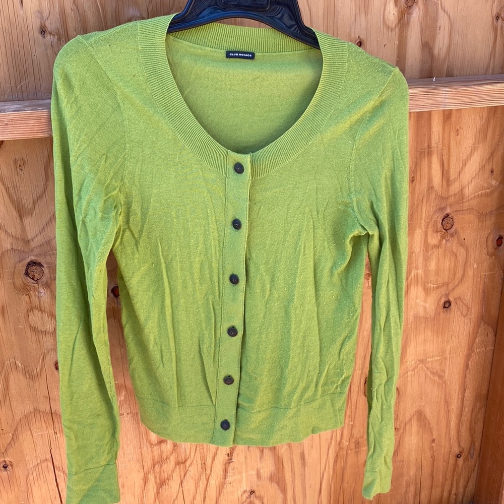 Club Monaco green cardigan